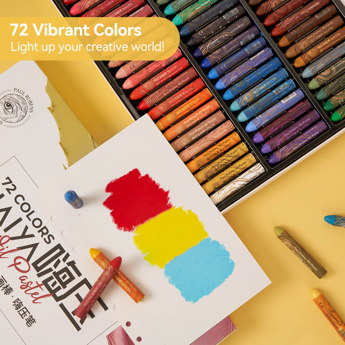 Paul Rubens Oil Pastels Set, HAIYA Artist Soft Oil Pastels