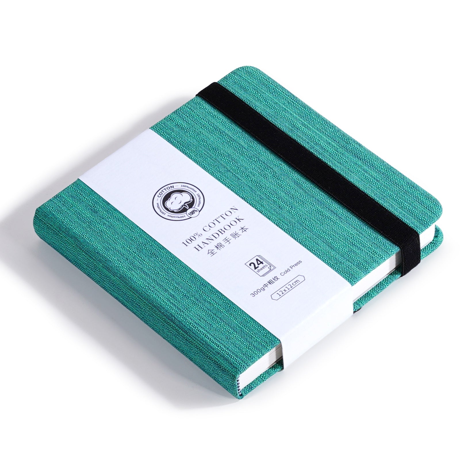 POTENTATE Zunjue Zunjue Notebook Cotton 12*12 Medium Grain 300g Medium Green 24 Sheets(021566-A)