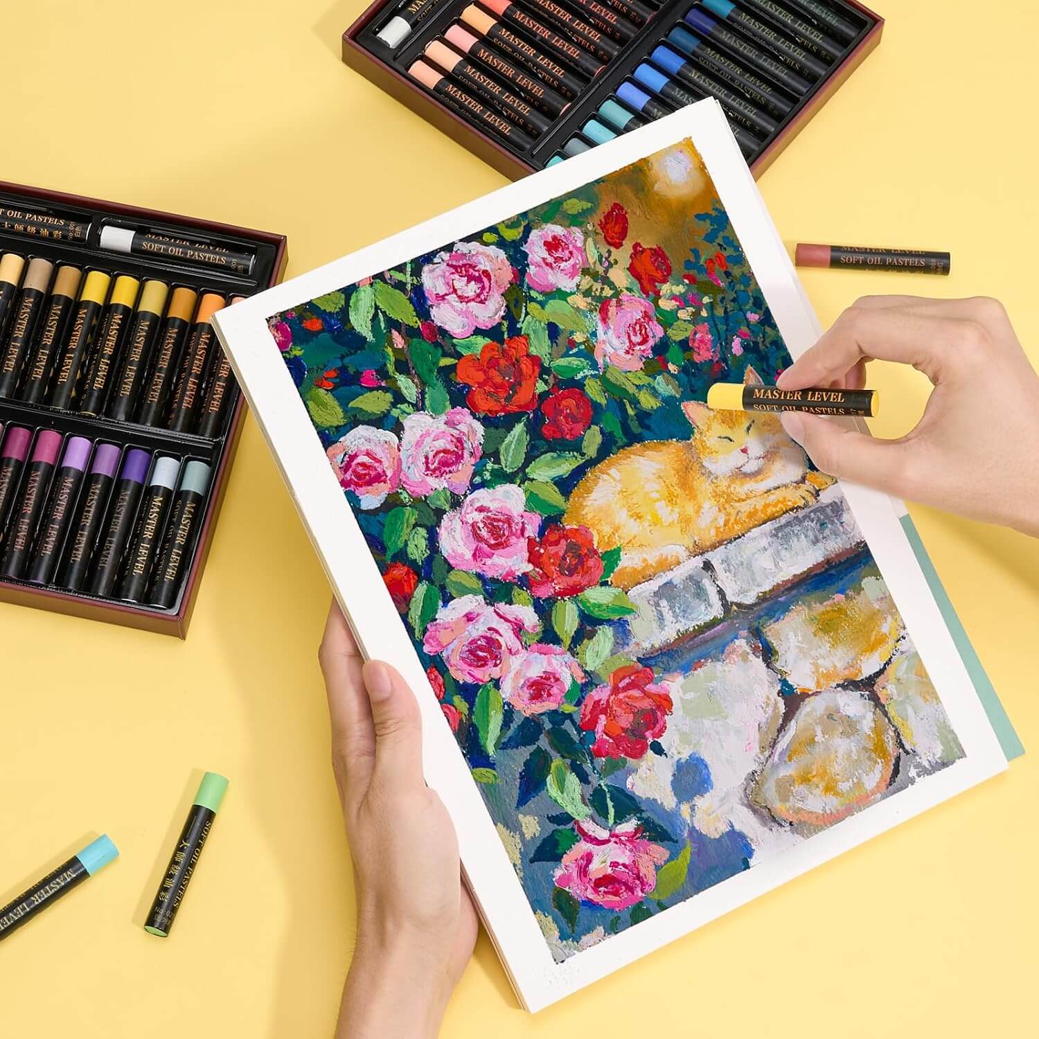 Lightwish 77-Color Floral Theme Soft Oil Pastels Set