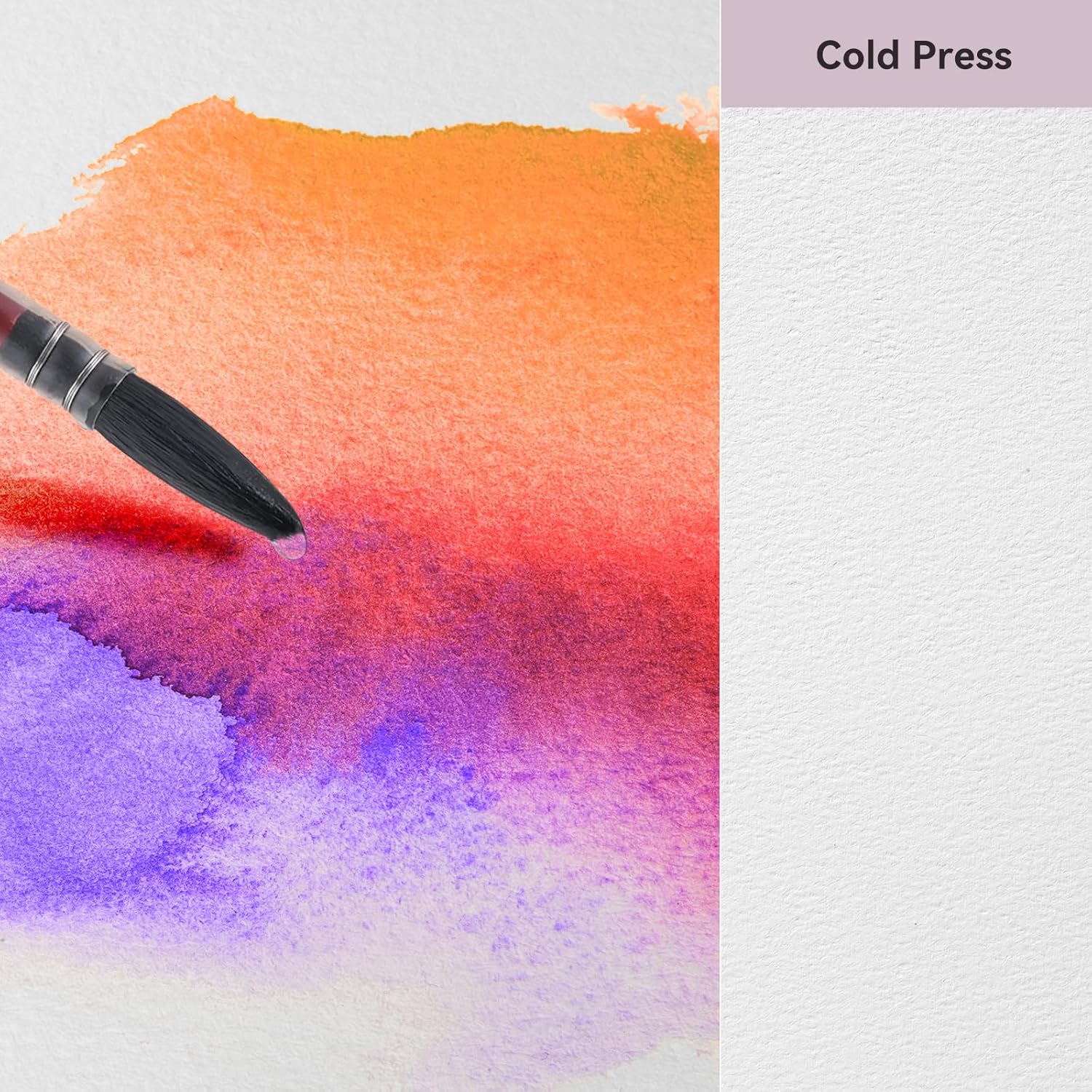 Lightwish Watercolor Paper Bulk Refillable, 100% Cotton Cold Press 300gsm/140lb, 2 Pack, Total 40 Sheets Hole-Punched Replaceable Paper for Artists, Adults, Students,6.7* 3.9 Inches