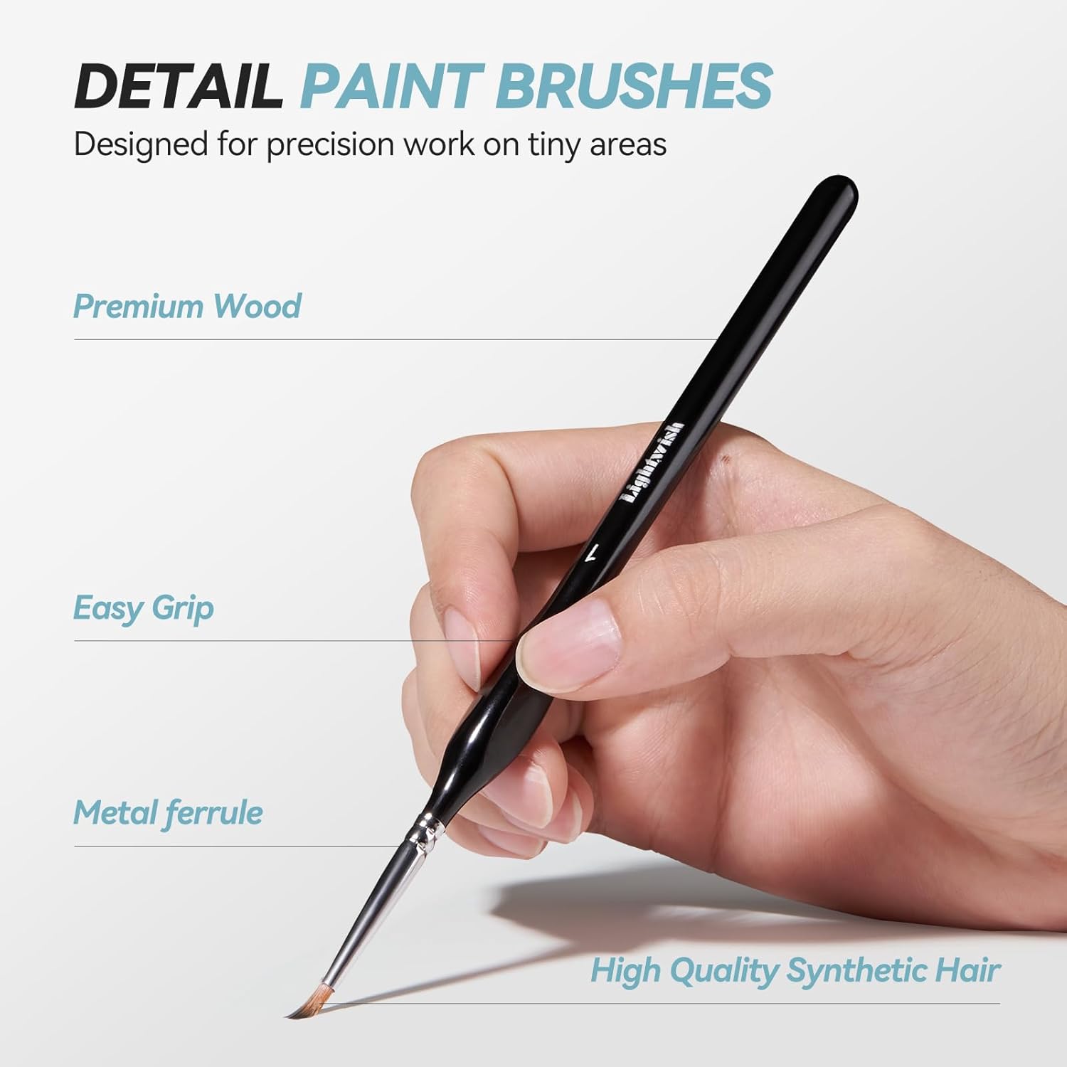 Minature Paint Brushes Dry Brushes,15 Pcs Model Detail Paint Brushes for Miniature Painting Model Coloring Watercolor Acrylic Gouache