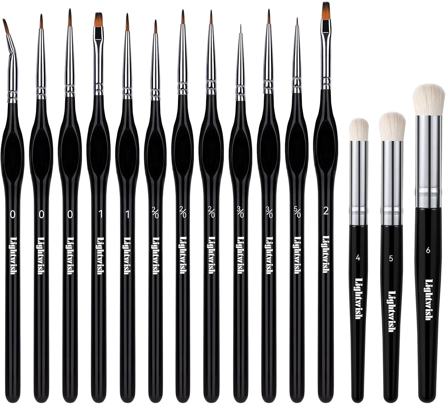 Minature Paint Brushes Dry Brushes,15 Pcs Model Detail Paint Brushes for Miniature Painting Model Coloring Watercolor Acrylic Gouache