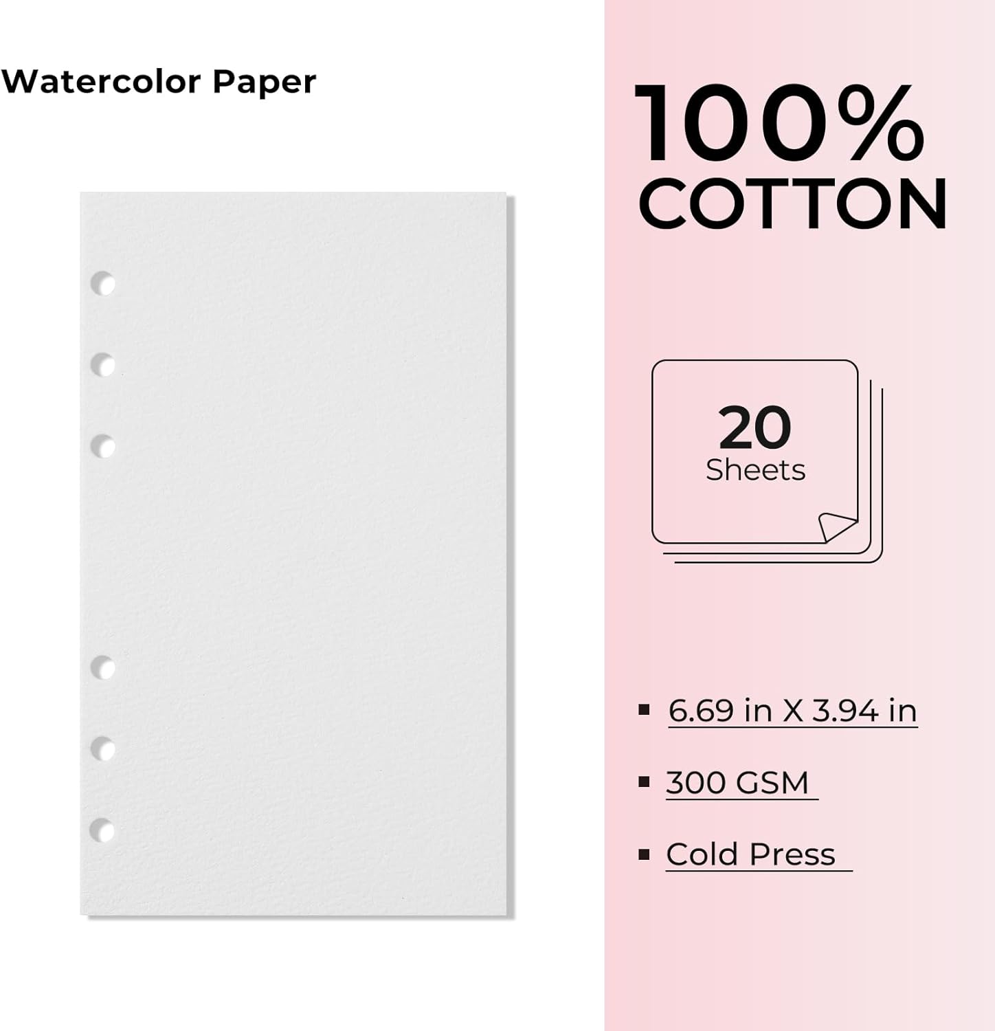 Lightwish Travel Watercolor Journal Set – 6.7x3.9 Inch Cold Press Edition