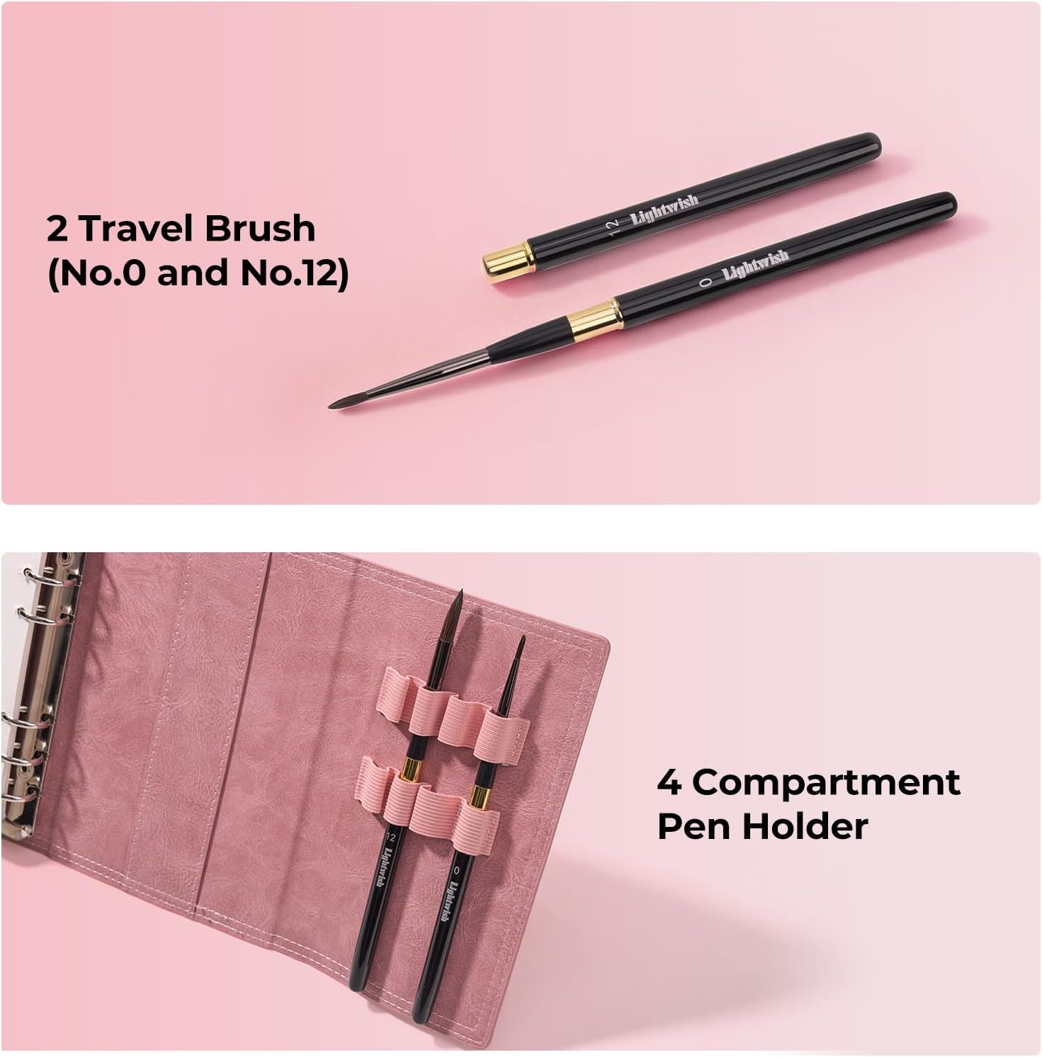Lightwish Travel Watercolor Journal Set – 6.7x3.9 Inch Cold Press Edition