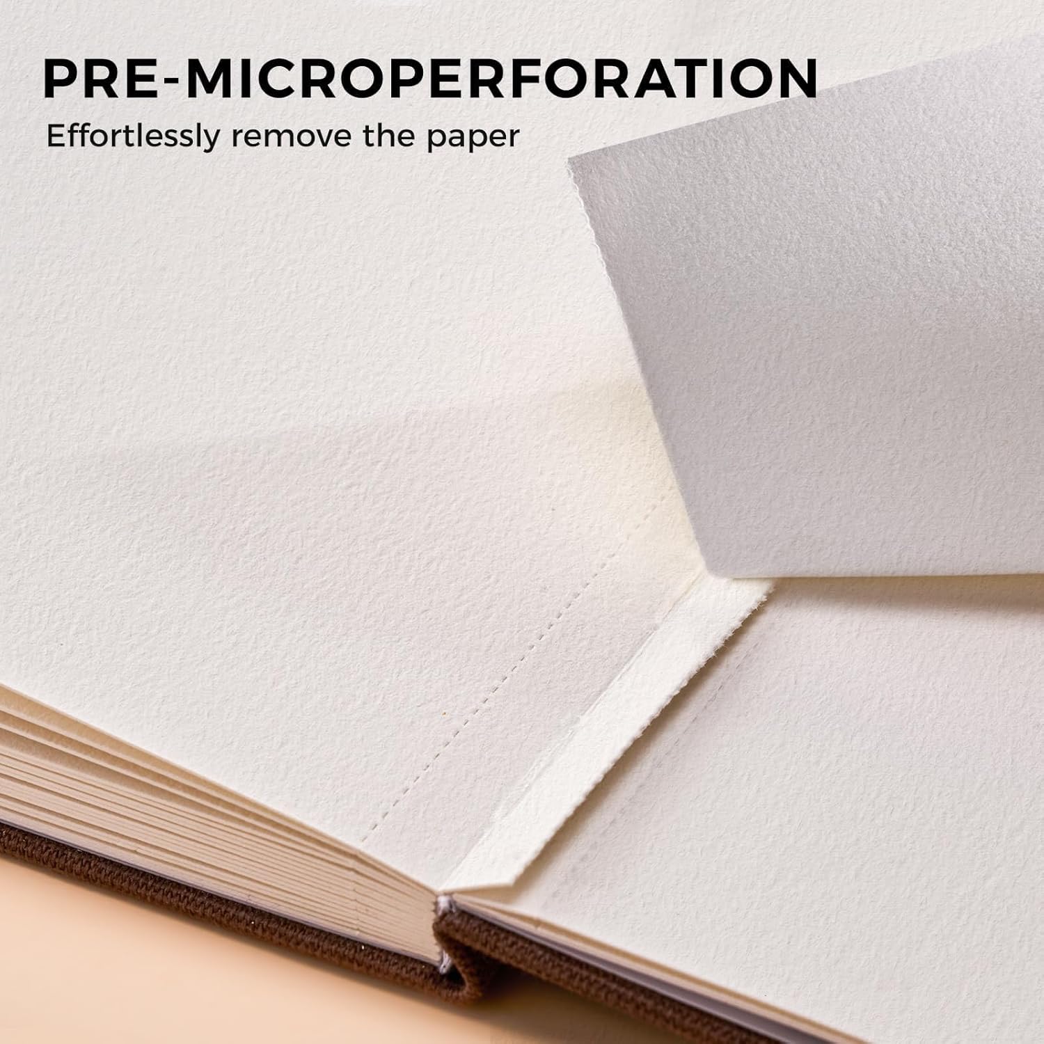 Watercolor Journal - 100% Cotton Cold Press Paper | 20 Sheets 40 Pages | 300GSM (140lb) | Linen Cotton Cover Watercolor Sketch Books for Artists Painting,Mixed Media 4.72 x 4.72 in