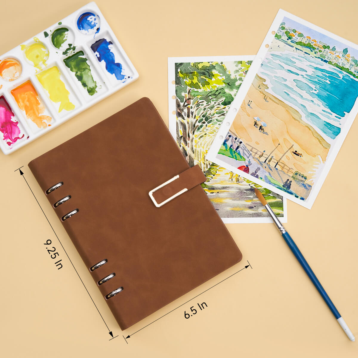 Lightwish Watercolor Journal/Sketchbook Cold & Hot Press A5 Cotton Paper