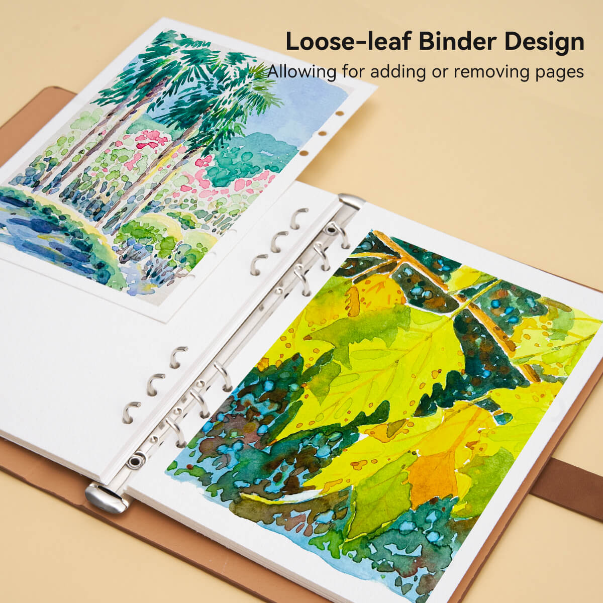 Lightwish Watercolor Journal/Sketchbook Cold & Hot Press A5 Cotton Paper