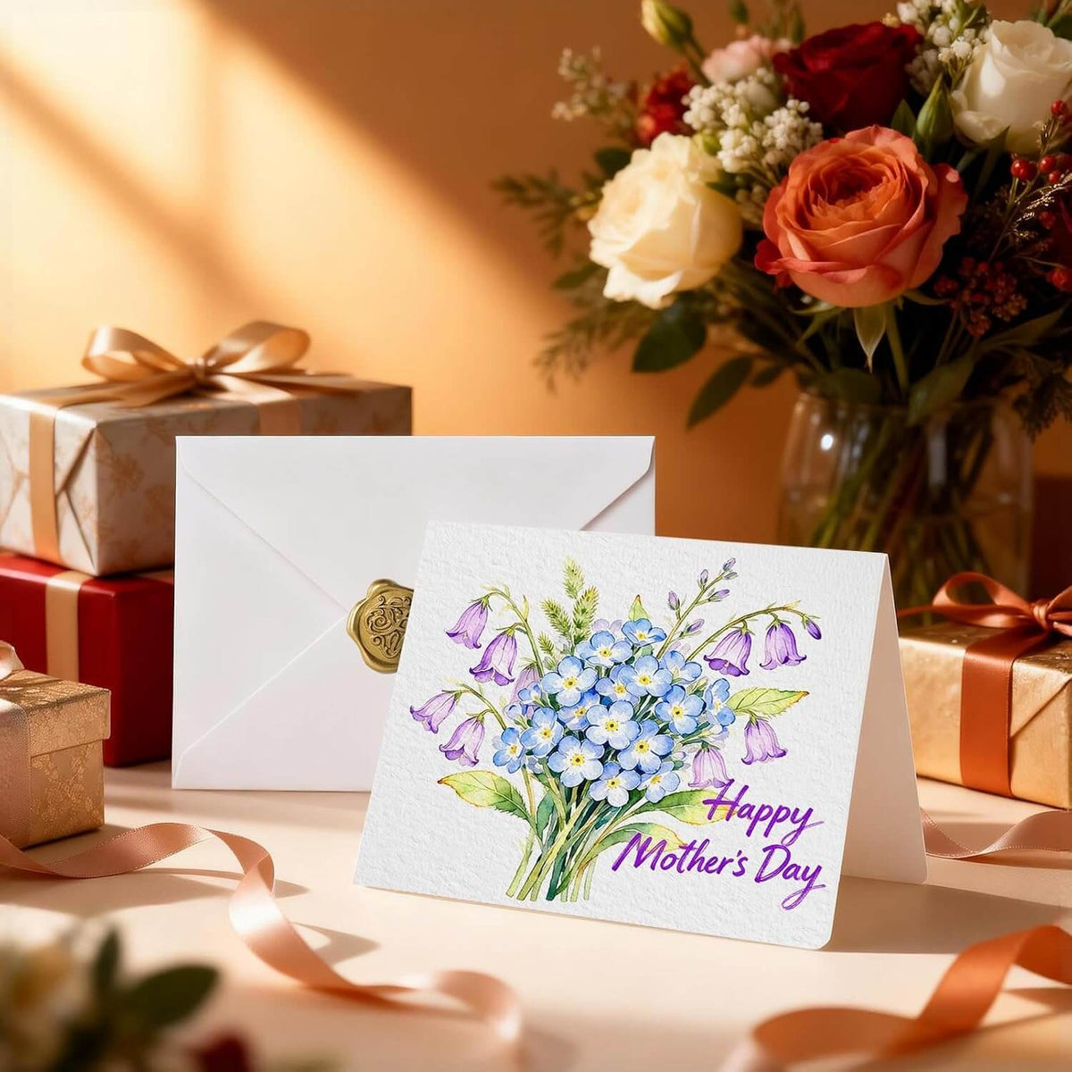300gsm 100% Cotton Foldable Watercolor Greeting Cards with Envelopes – Cold Press Blank Cards & 30 Wax Seal Stickers for Painting, Inviting & Gifting
