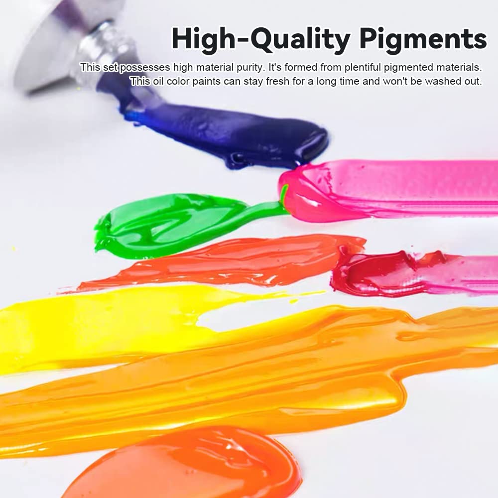 Paul Rubens 12 Neon Colors Oil Paints with High Saturation