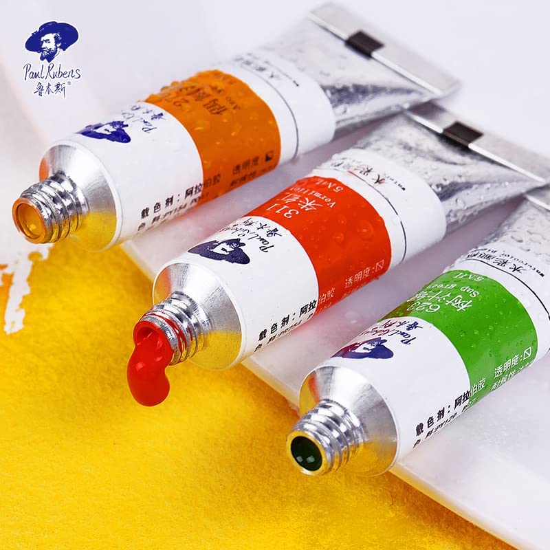 Paul Rubens 36 Vibrant Colors Watercolor Paint, Rich Pigments