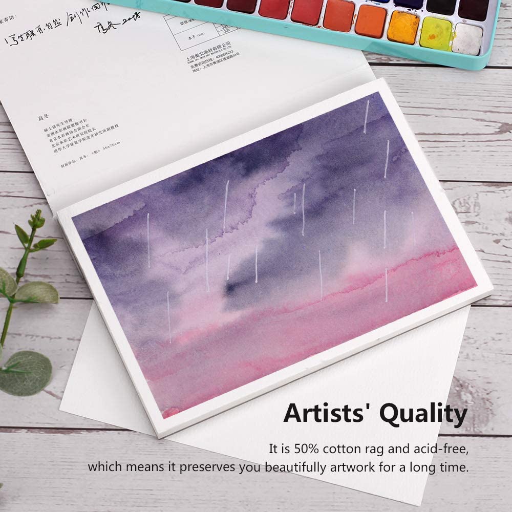 Paul Rubens Watercolor Block, 140-lb Artist Quality Watercolor Paper