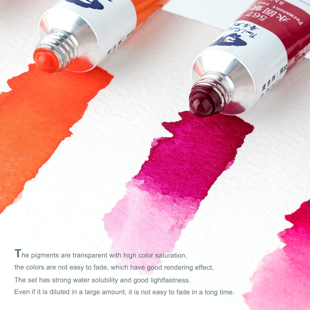Paul Rubens 24 Vibrant Colors Watercolor Paint, Highly Pigmented