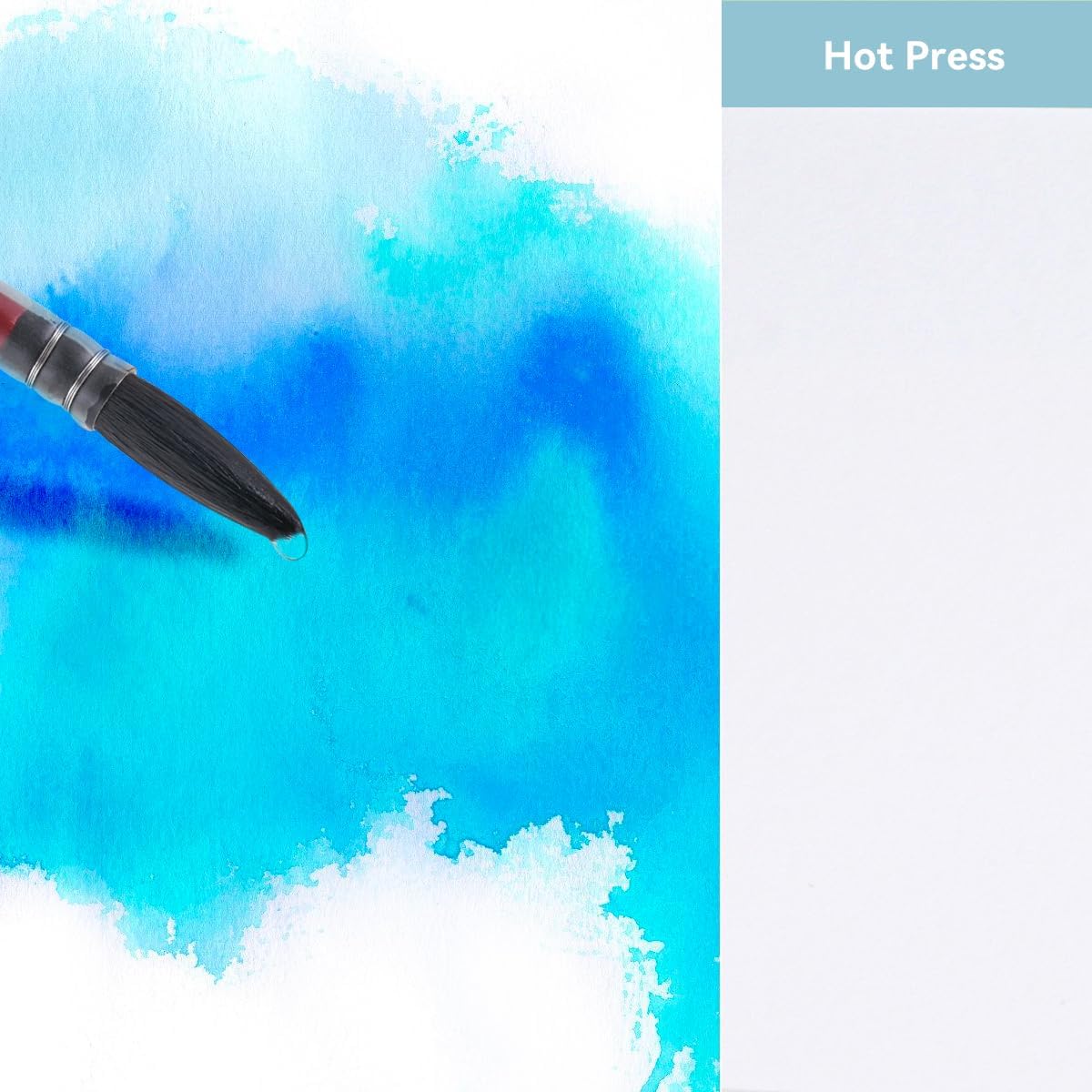 Lightwish Watercolor Sketchbook,100% Cotton Acid Free Watercolor Journal,300gsm/140lb Hot Press Watercolor Paper for Artists,Adults,Students,20 Sheets,9.25 * 6.3 Inches(Cloth Blue)
