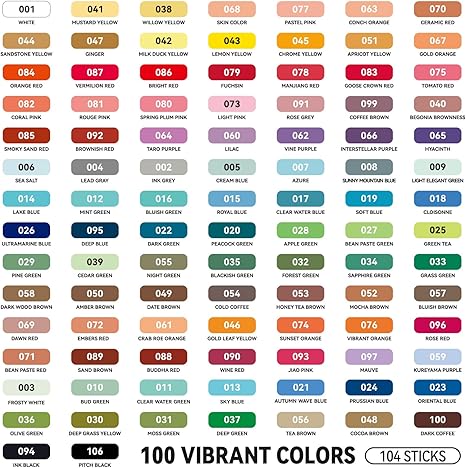 LIGHTWISH Artist Oil Pastels – 100 Color Collection
