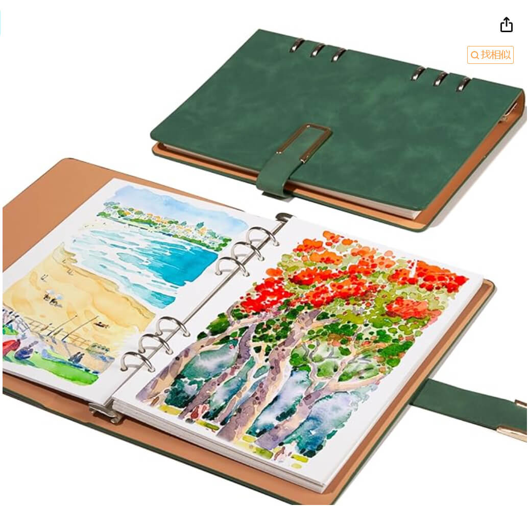 Lightwish Watercolor Journal/Sketchbook Cold & Hot Press  A5 Cotton Paper