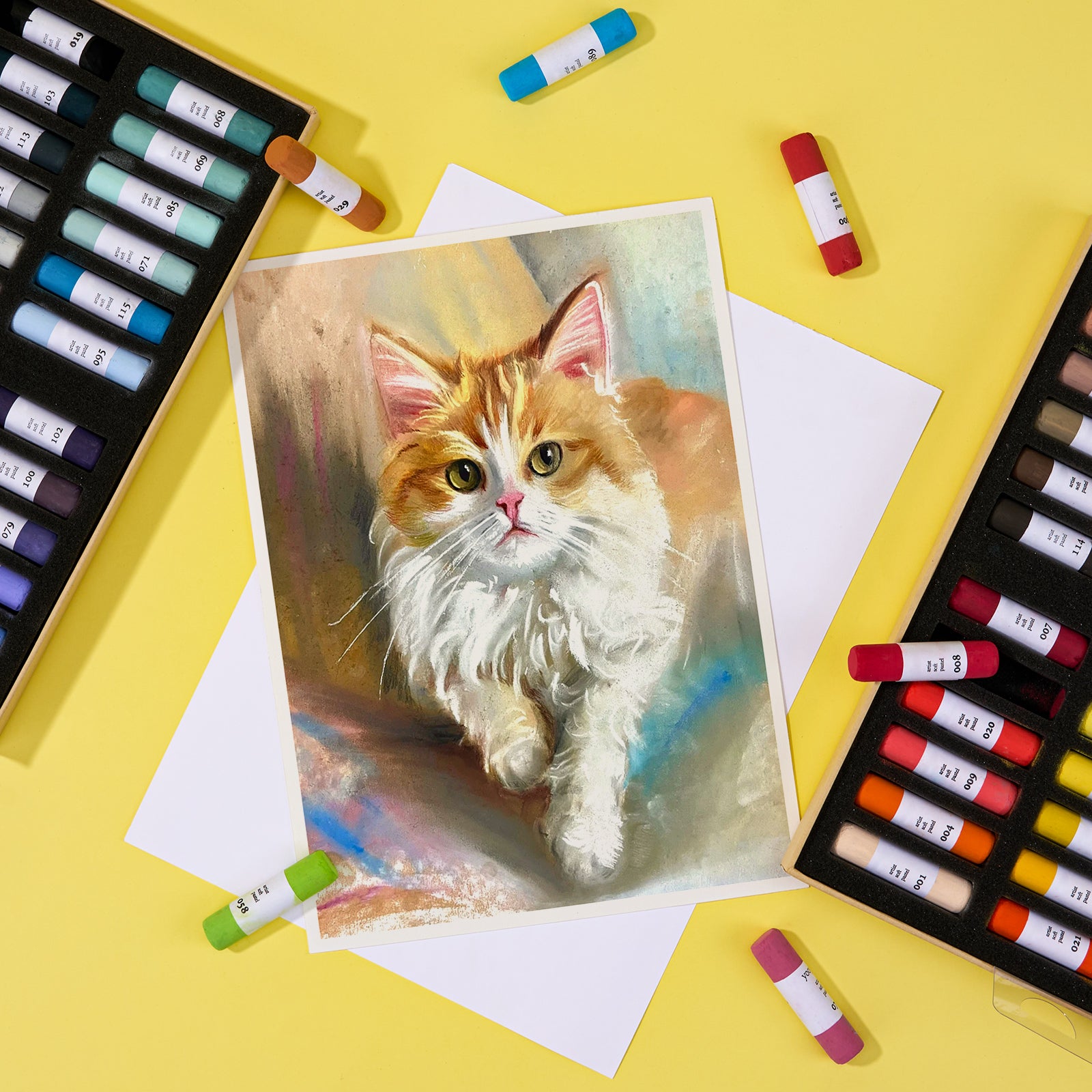 LIGHTWISH 72-Color Professional Soft Pastels Set for Artists, Beginners & Adults