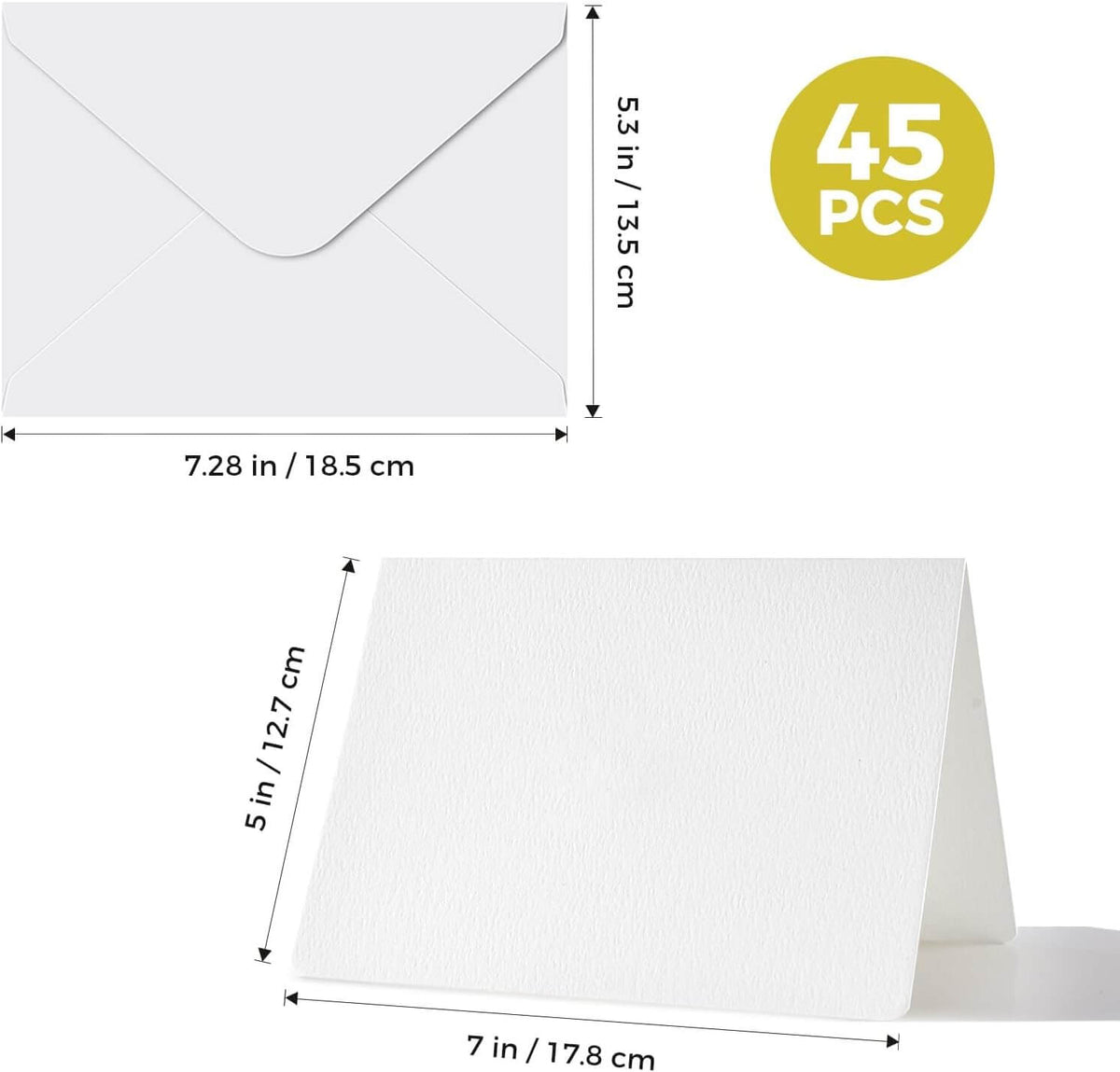 300gsm 100% Cotton Foldable Watercolor Greeting Cards with Envelopes  – Cold Press Blank Cards & 30 Wax Seal Stickers for Painting, Inviting & Gifting