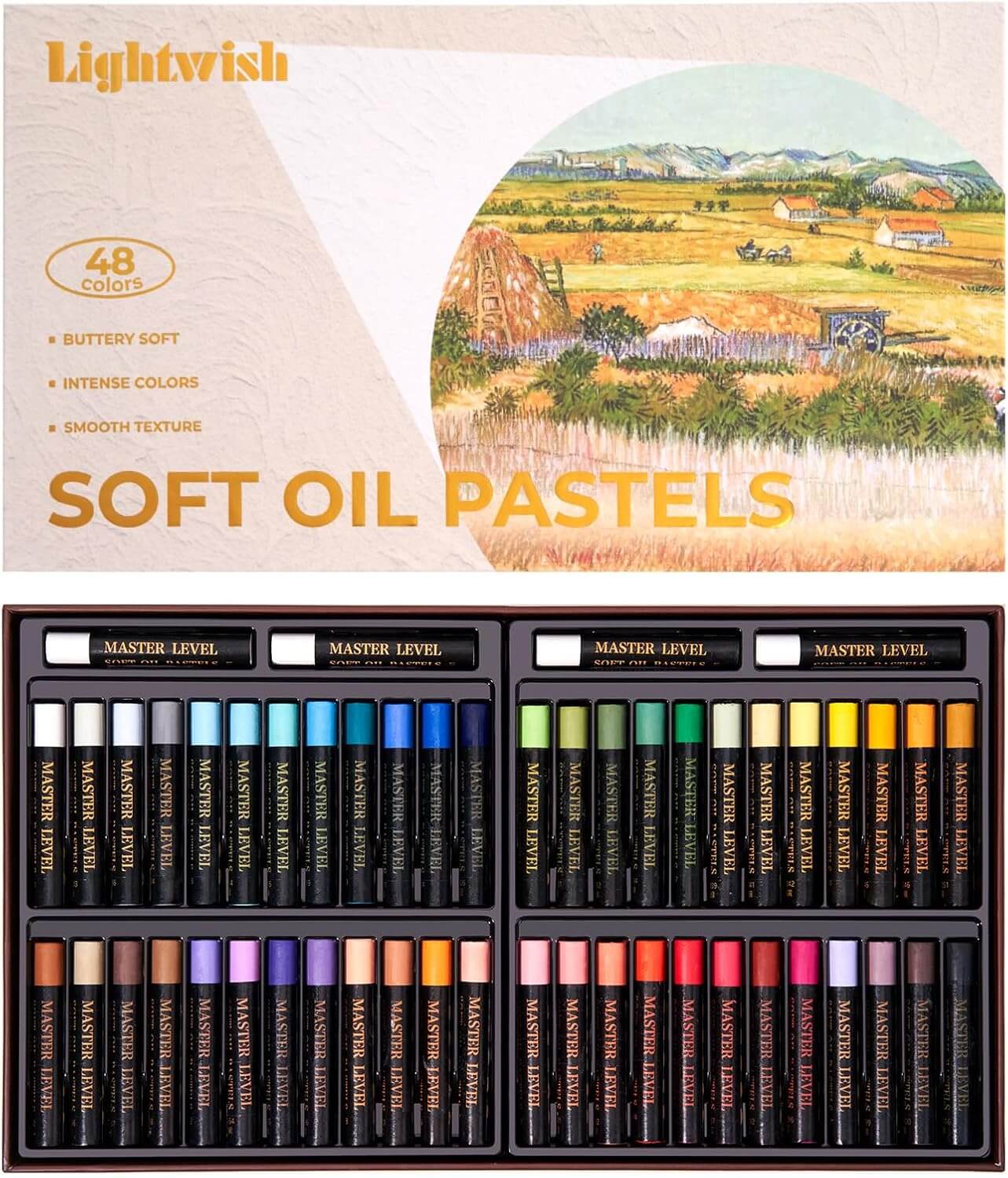 LIGHTWISH Professional Soft Oil Pastels Collection(48 / 77 / 100 Colors)