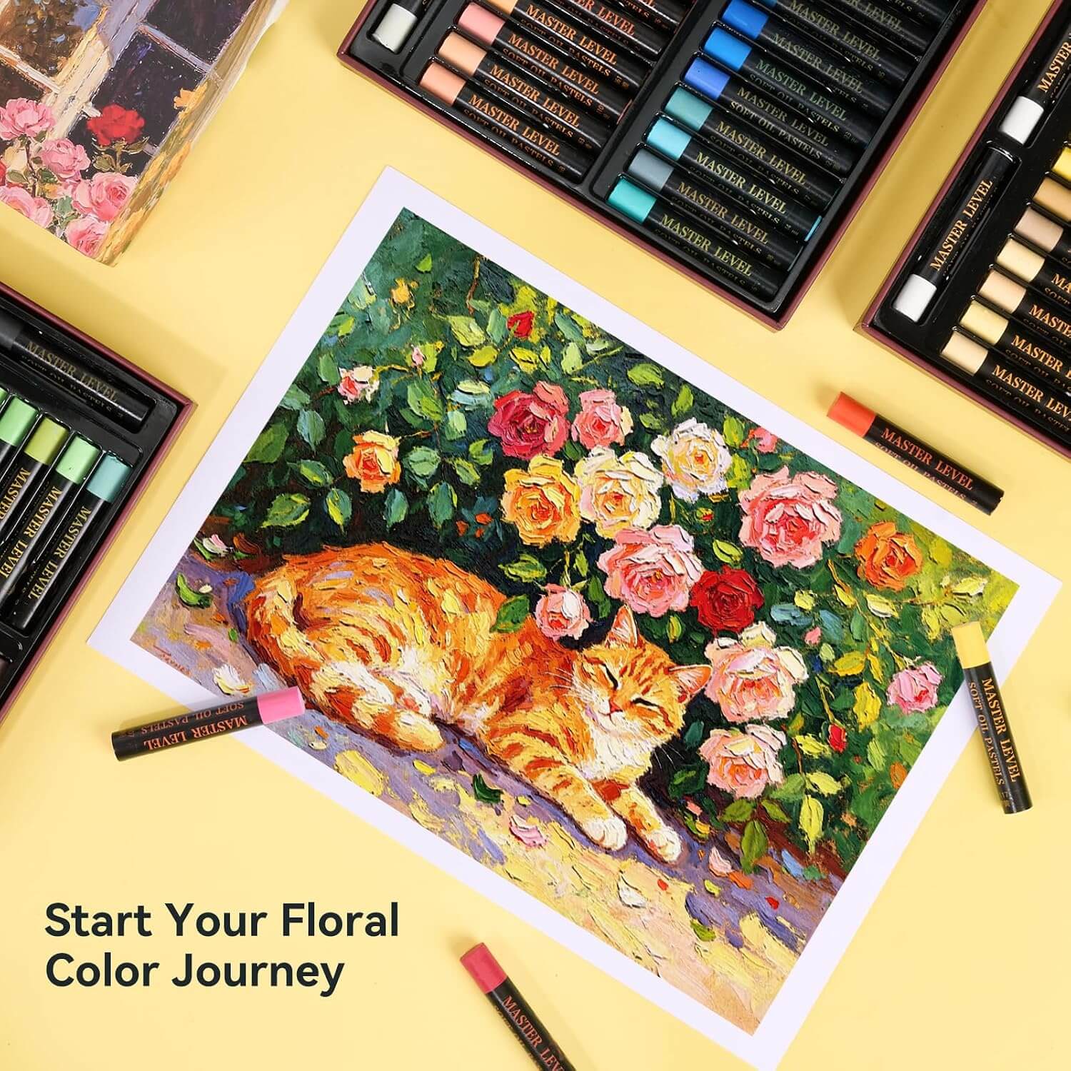 Lightwish 77-Color Floral Theme Soft Oil Pastels Set