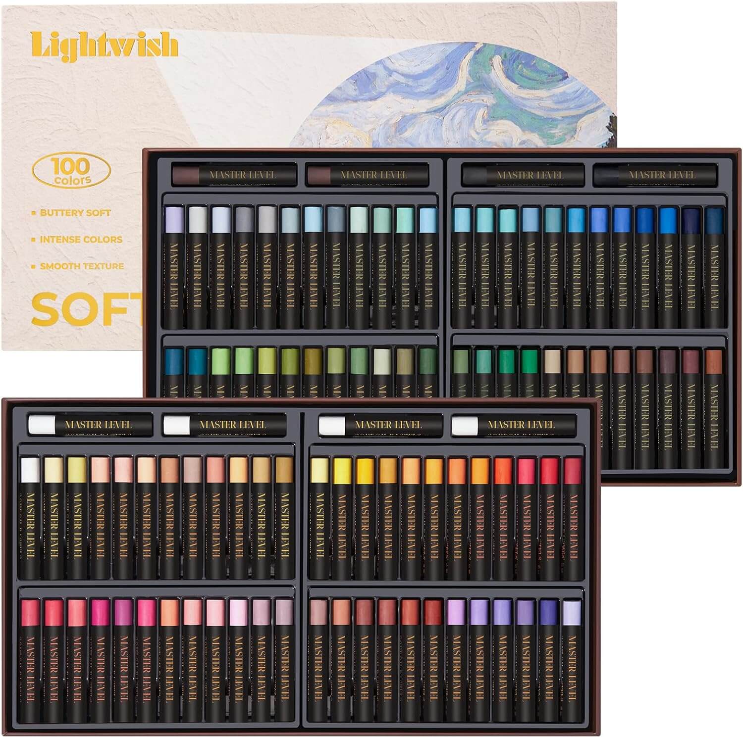 LIGHTWISH Professional Soft Oil Pastels Collection(48 / 77 / 100 Colors)
