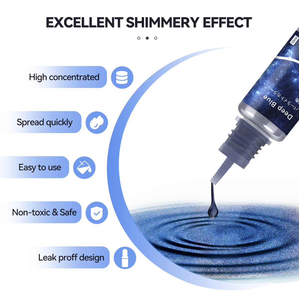 Lightwish Epoxidharzpigment 5 Sternenhimmelfarben, Farbflüssigkeit zum Einfärben von Harz