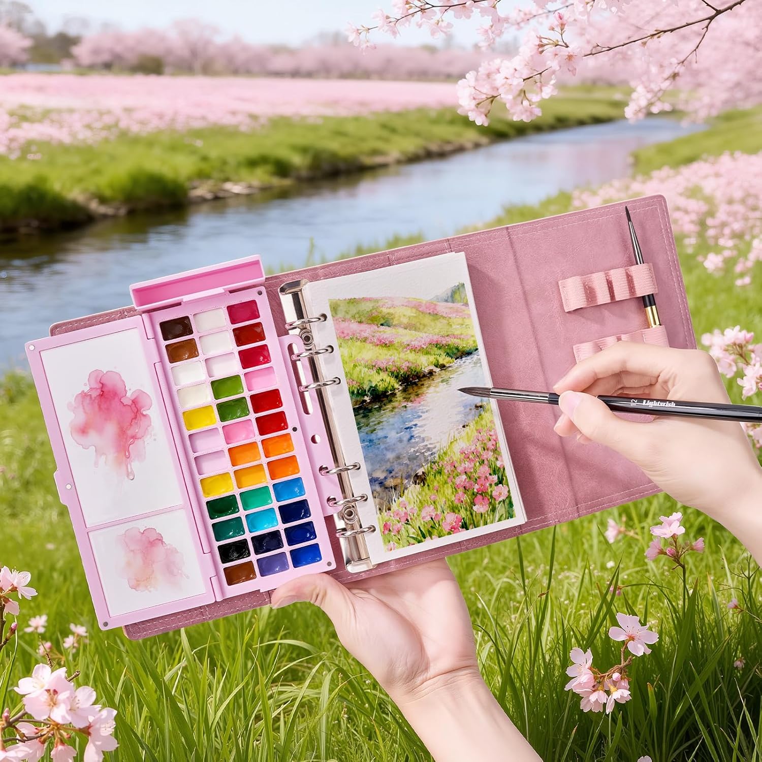 Lightwish Travel Watercolor Journal Set –  6.7x3.9 Inch  Cold Press Edition