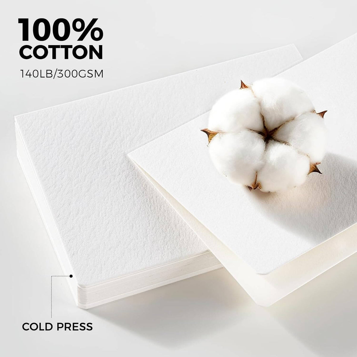 300gsm 100% Cotton Foldable Watercolor Greeting Cards with Envelopes  – Cold Press Blank Cards & 30 Wax Seal Stickers for Painting, Inviting & Gifting