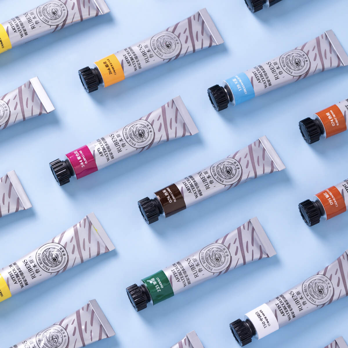 Paul Rubens QIAOMEI Watercolor Paint Set 24 Vibrant Colors 12ml / 0.4 Fl Oz Tubes