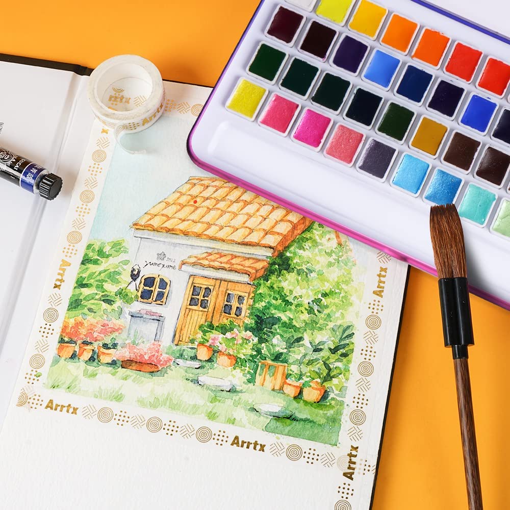 MeiLiang  48 Vivid Colors Watercolor Paint Set